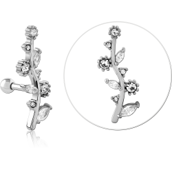 Twig with zircons - ear  -...