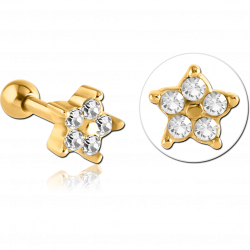 Star with zircons - ear  -...