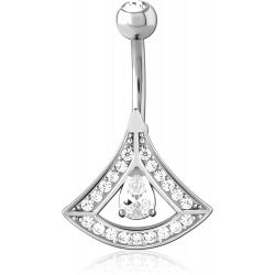 Fan with zircons - Navel...