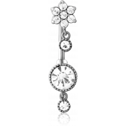 Flower with zircons - Navel...