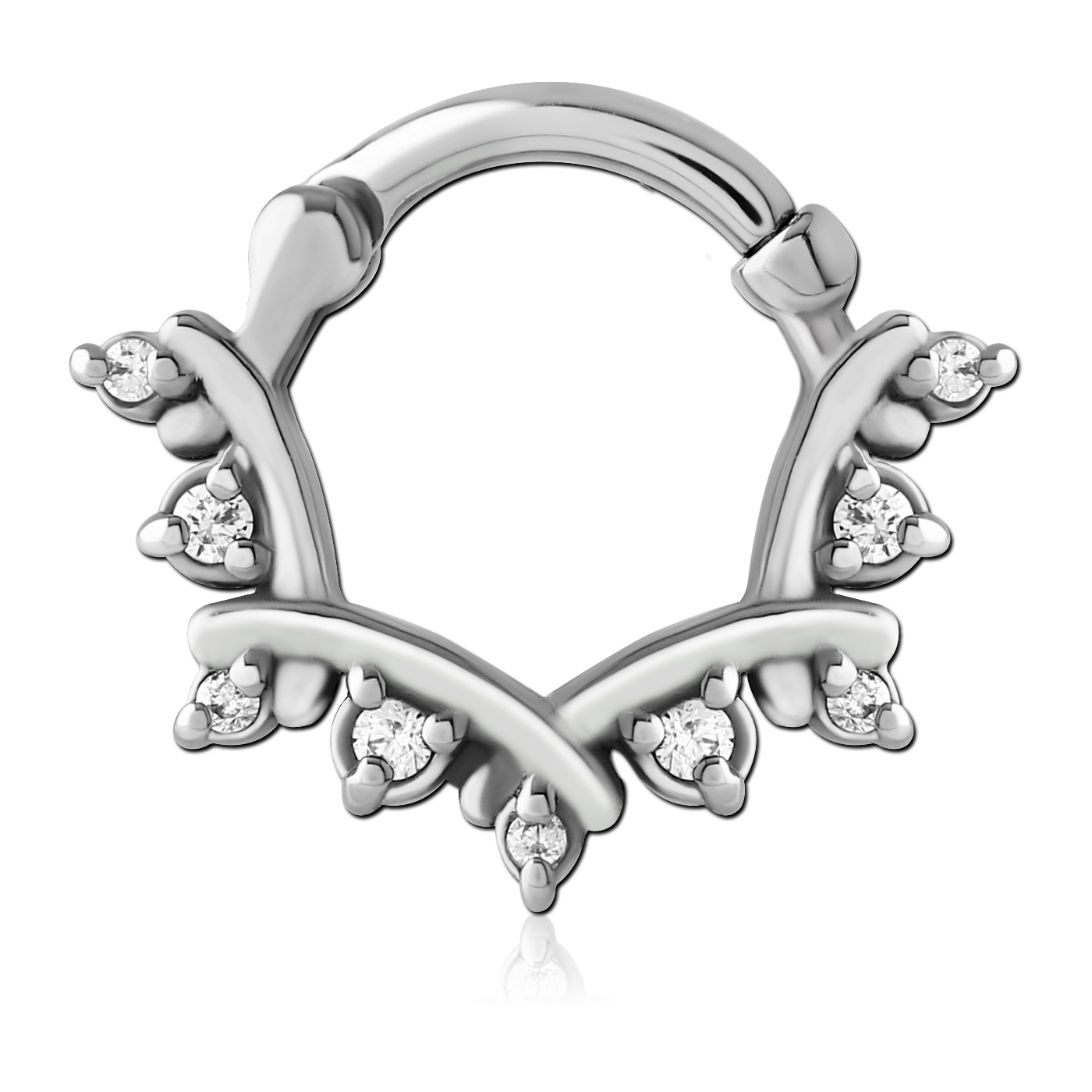 Rosette - Nasal septum earring - silver (1.2 - 8.0) Rosette - Nasal septum earring - silver (1.2 - 8.0)