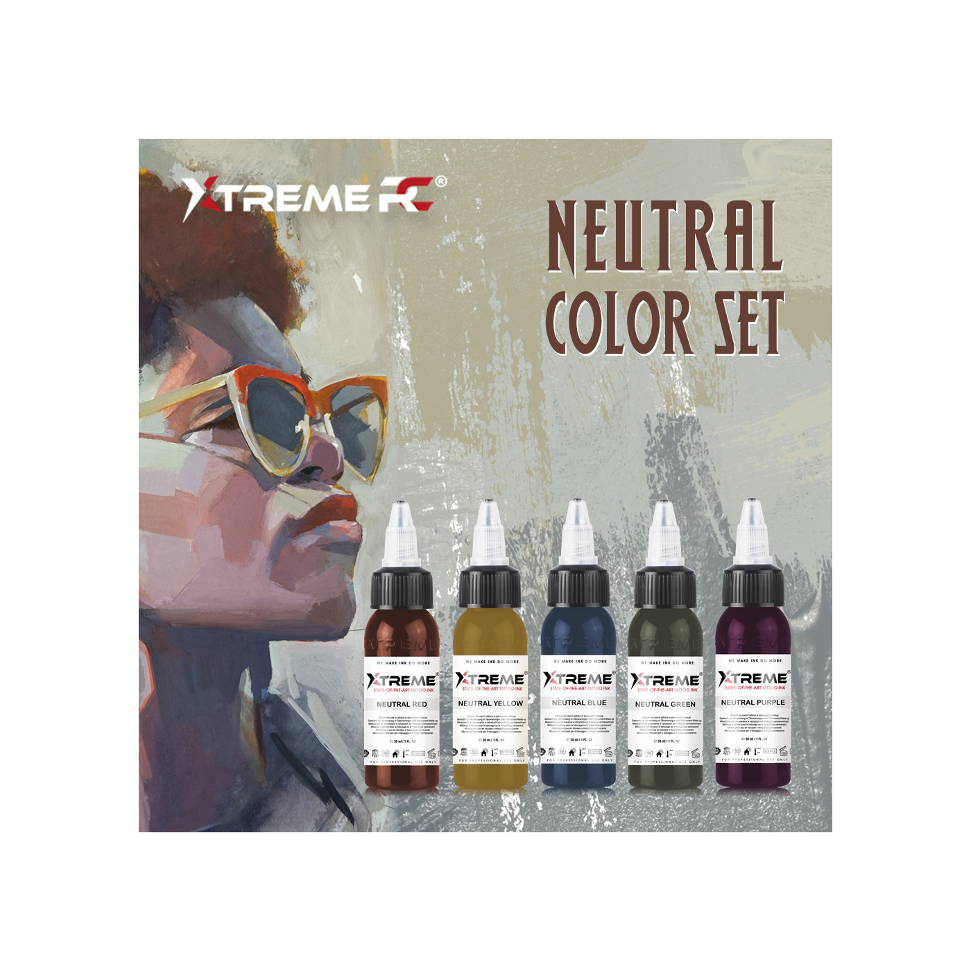 Xtreme Ink - Neutral Set - 5x30ml (Reach Compliant)