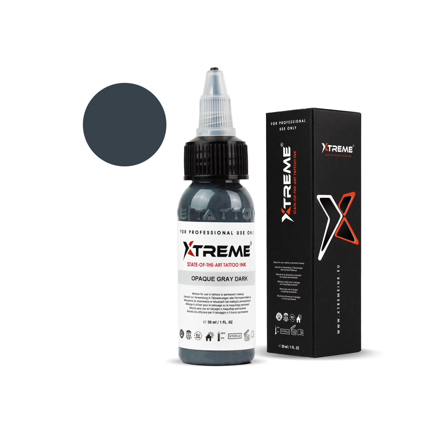 Xtreme Ink - Opaque Gray Dark - 30ml (Reach Compliant) Xtreme Ink - Opaque Gray Dark - 30ml (Reach Compliant)