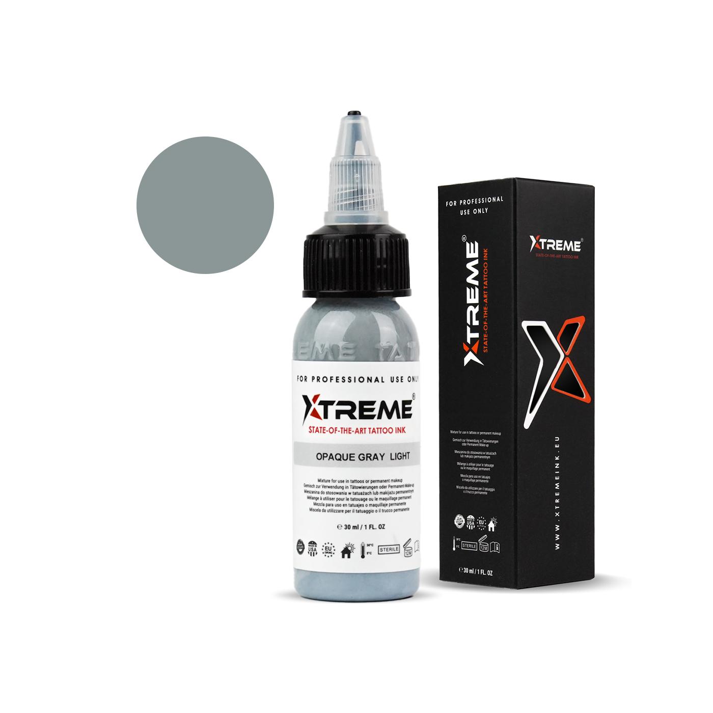 Xtreme Ink - Opaque Gray Light - 30ml (Reach Compliant) Xtreme Ink - Opaque Gray Light - 30ml (Reach Compliant)