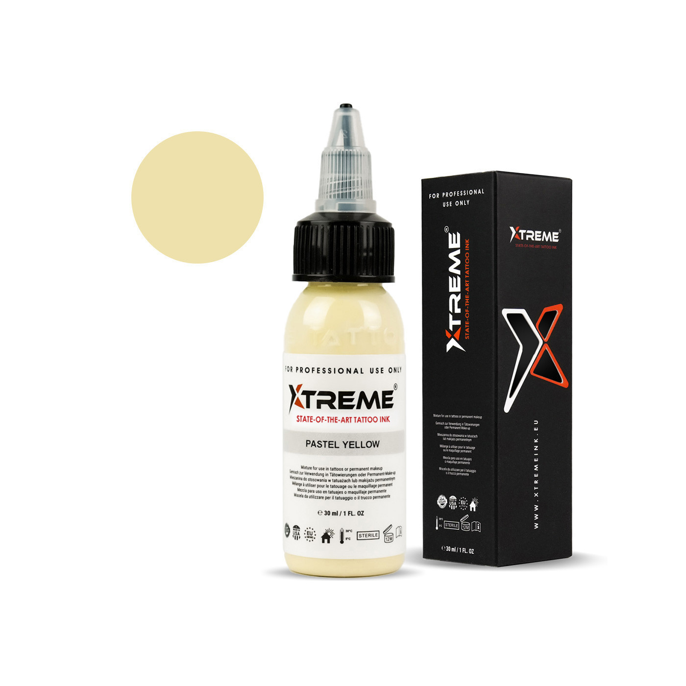 Xtreme Ink - Pastel Yellow - 30ml (Reach Compliant) Xtreme Ink - Pastel Yellow - 30ml (Reach Compliant)