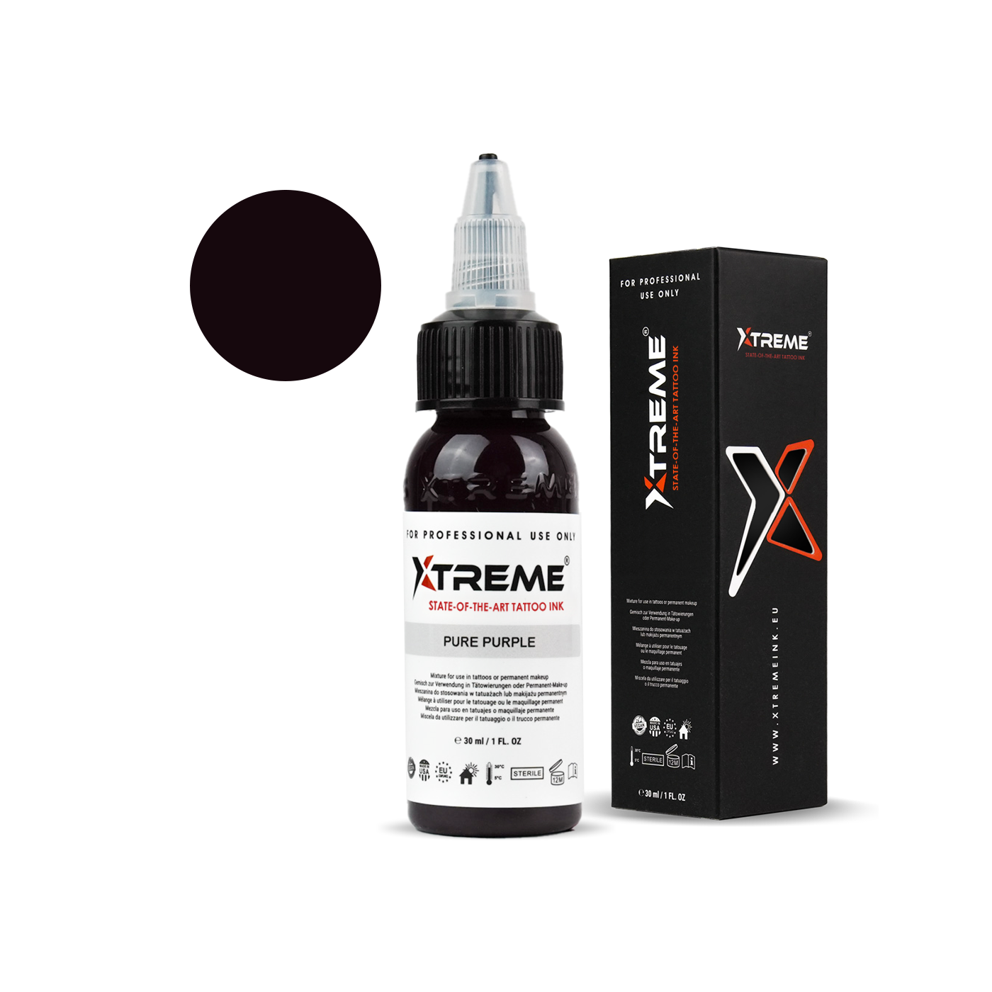 Xtreme Ink - Pure Purple - 30ml (Reach Compliant) Xtreme Ink - Pure Purple - 30ml (Reach Compliant)