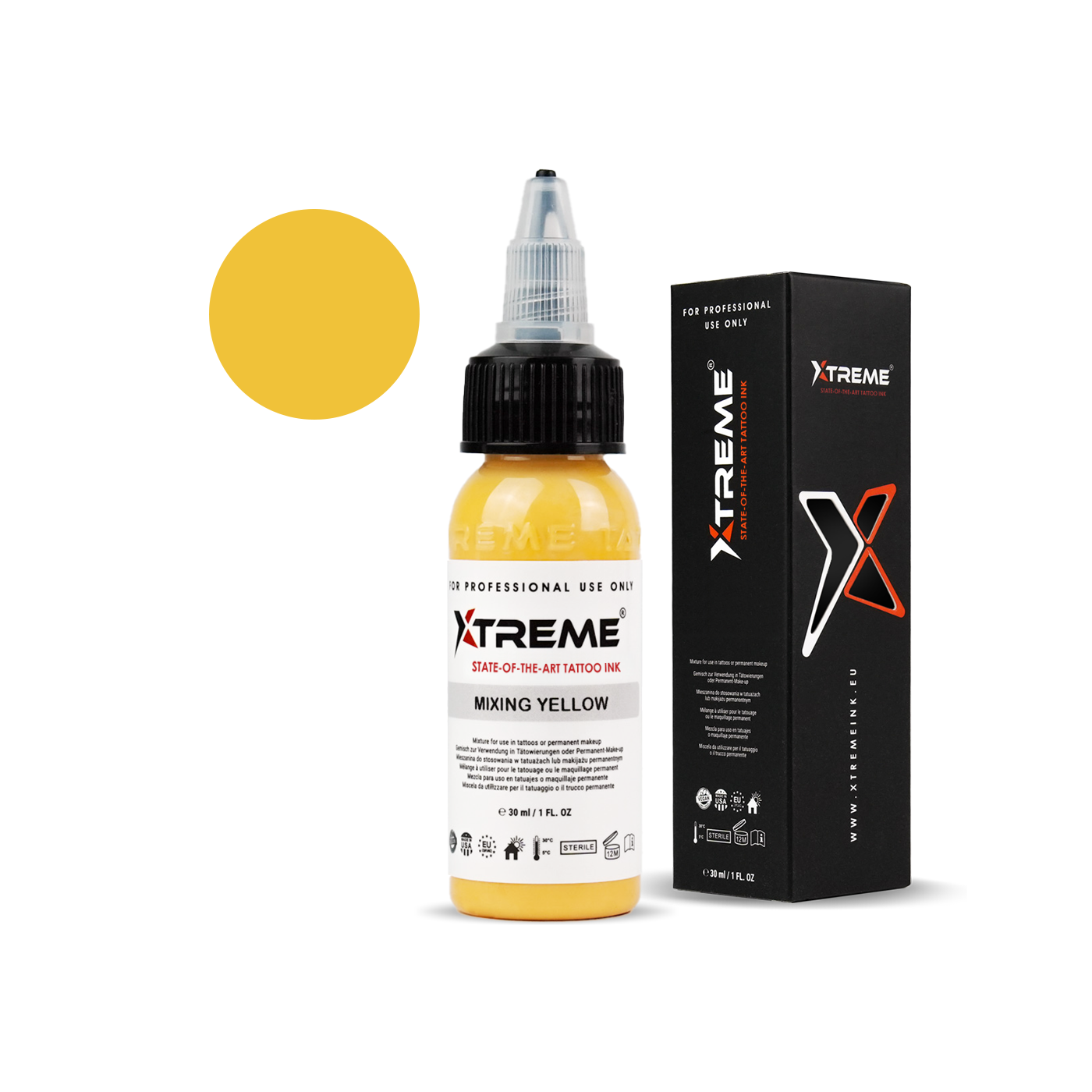 Xtreme Ink - Mixing Yellow - 30ml (Reach Compliant) Xtreme Ink - Mixing Yellow - 30ml (Reach Compliant)