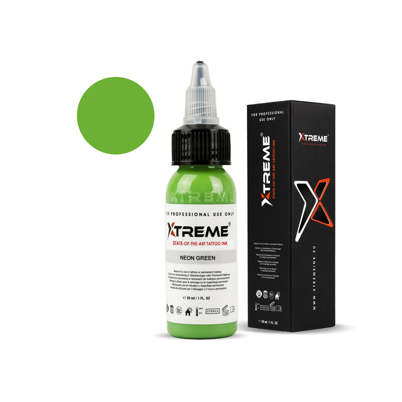 Xtreme Ink - Neon Green - 30ml (Reach Compliant) Xtreme Ink - Neon Green - 30ml (Reach Compliant)