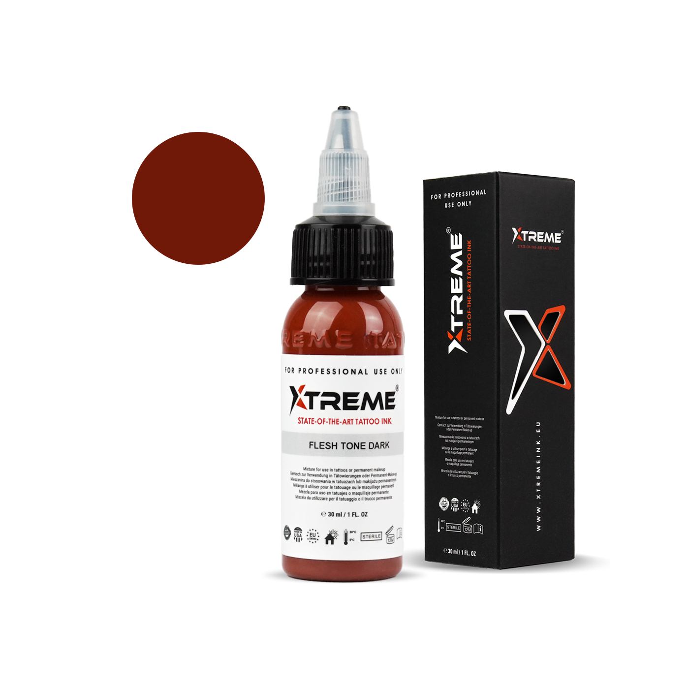 Xtreme Ink - Flesh Tone Dark - 30ml (Reach Compliant) Xtreme Ink - Flesh Tone Dark - 30ml (Reach Compliant)