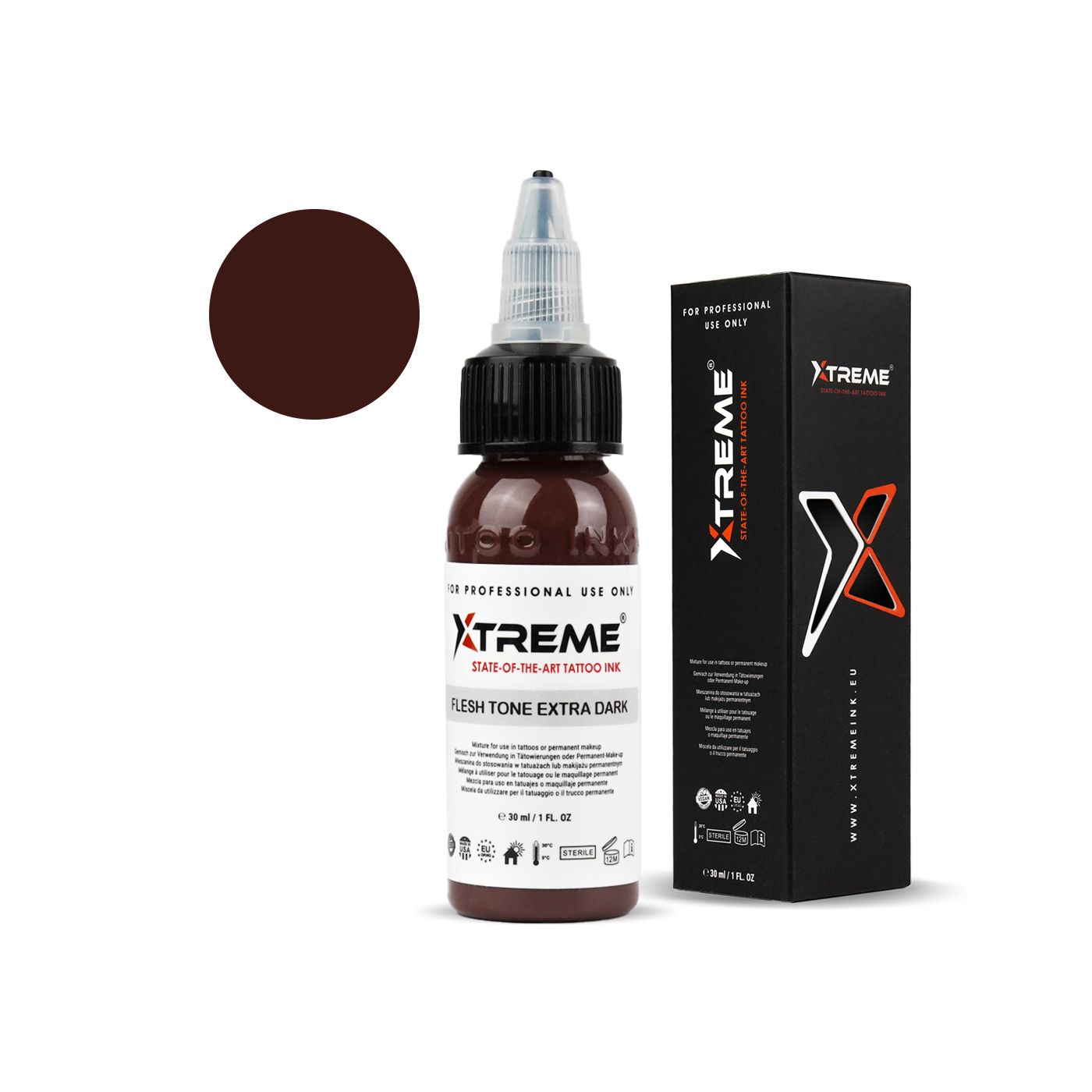 Xtreme Ink - Flesh Tone Extra Dark - 30ml (Reach Compliant) Xtreme Ink - Flesh Tone Extra Dark - 30ml (Reach Compliant)