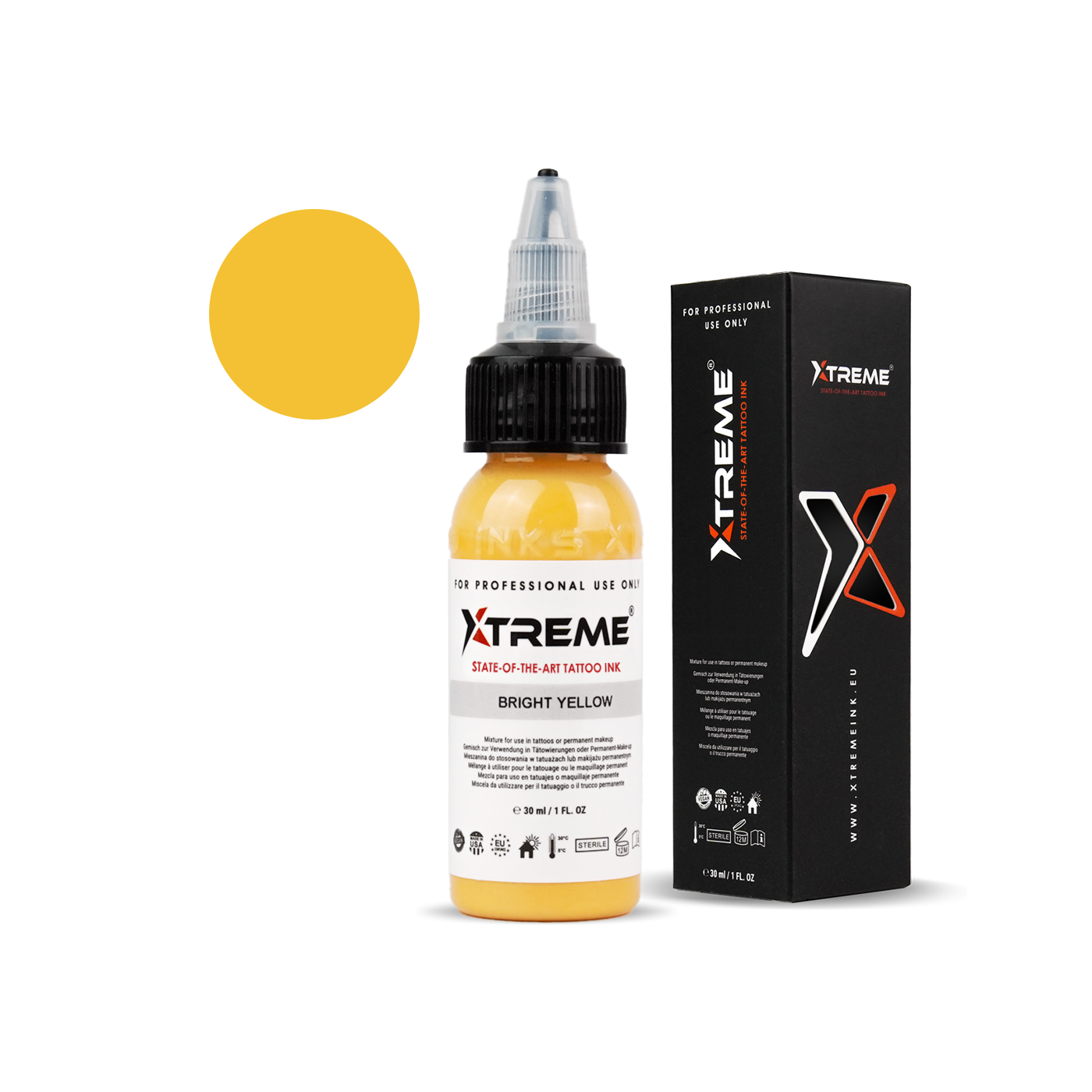 Xtreme Ink - Bright Yellow - 30ml (Reach Compliant) Xtreme Ink - Bright Yellow - 30ml (Reach Compliant)