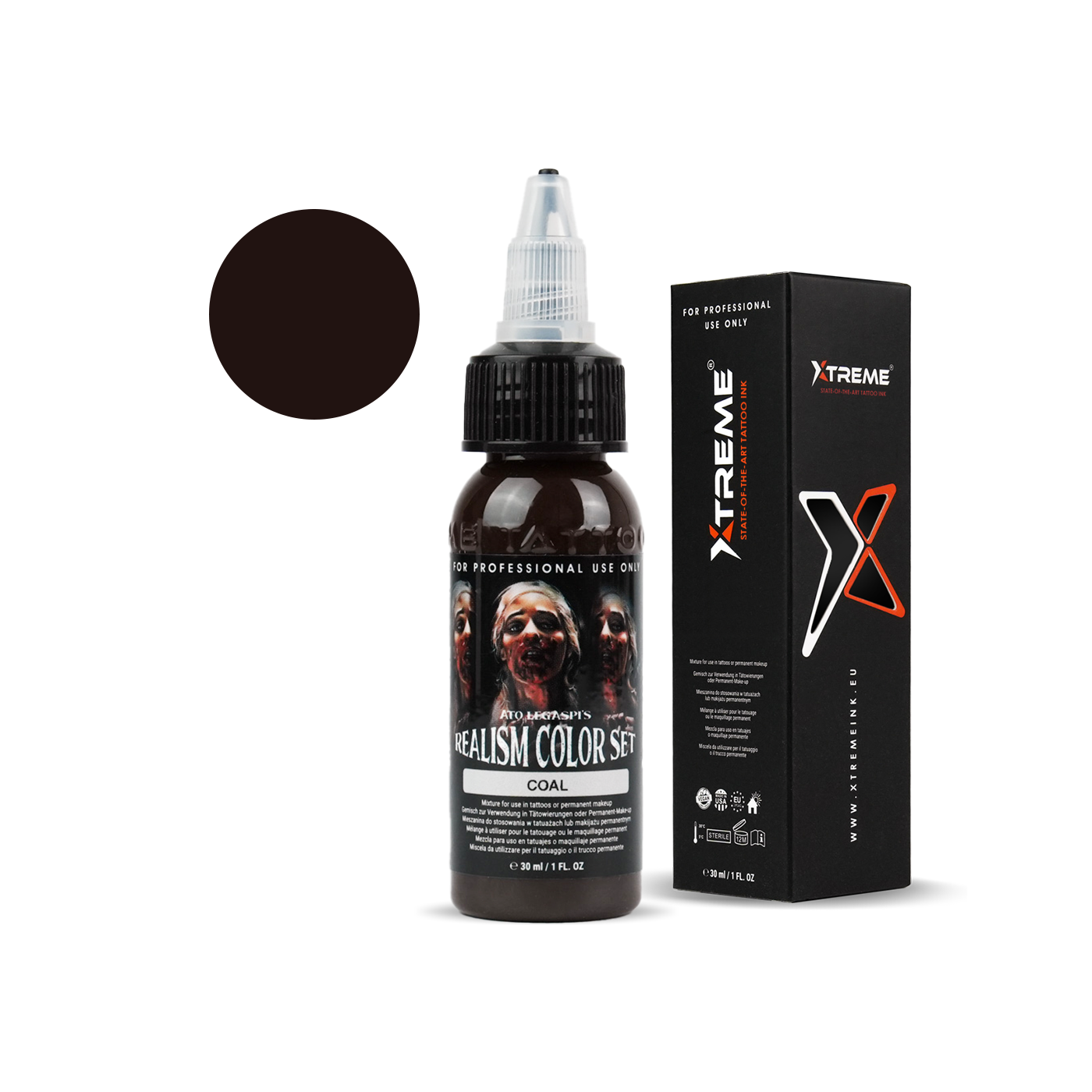 Xtreme Ink - Coal - 30ml (Reach Compliant) Xtreme Ink - Coal - 30ml (Reach Compliant)