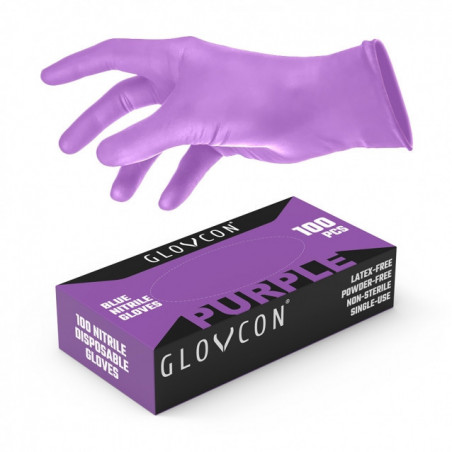 Rękawiczki GLOVCON® NITRILE - PURPLE /100szt/