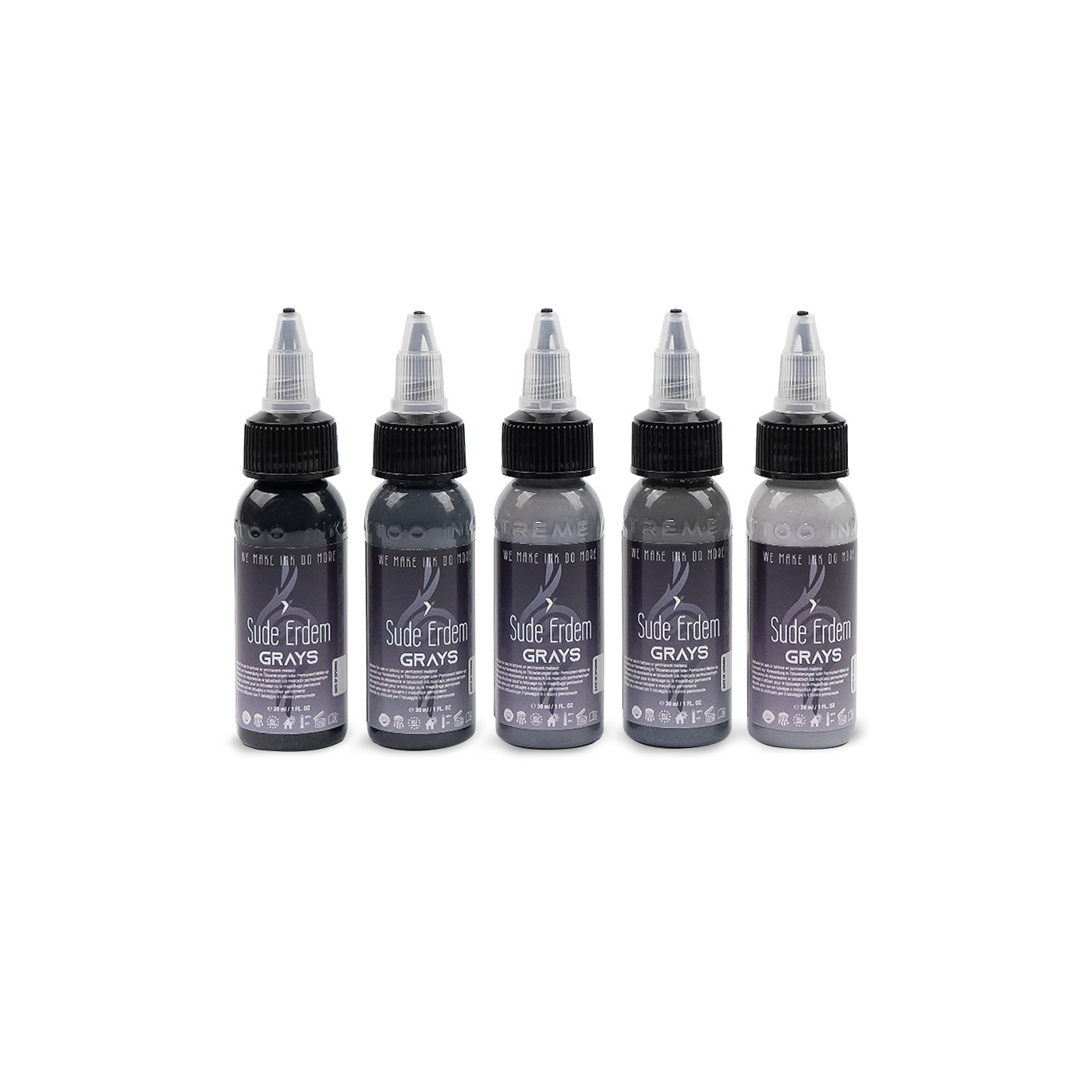 XTreme Ink - SUDE ERDEM GRAYS SET 5x30ML (Reach Compliant) XTreme Ink - SUDE ERDEM GRAYS SET 5x30ML (Reach Compliant)