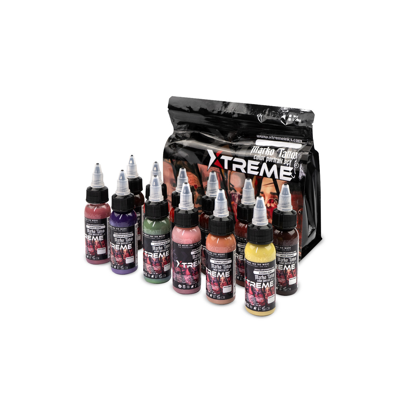 XTreme Ink - MARKO TATTOO COLOR PORTRAIT SET 12x30ML (Reach Compliant) XTreme Ink - MARKO TATTOO COLOR PORTRAIT SET 12x30ML (Reach Compliant)