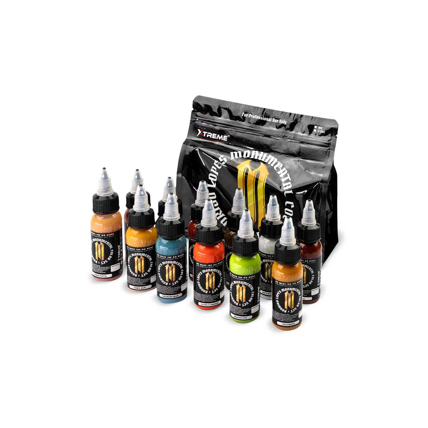 XTreme Ink - RODRIGO LOPES MONUMENTAL COLOR SET 12x30ML (Reach Compliant)