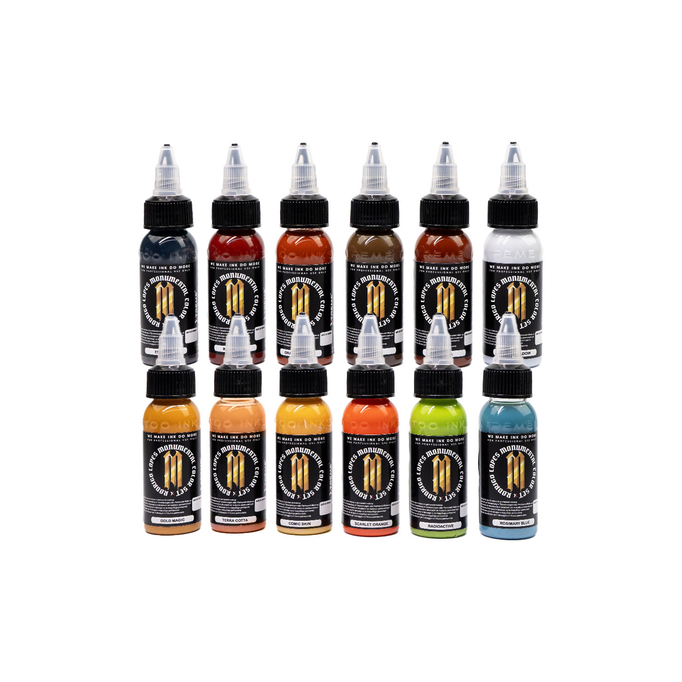 XTreme Ink - RODRIGO LOPES MONUMENTAL COLOR SET 12x30ML (Reach Compliant)