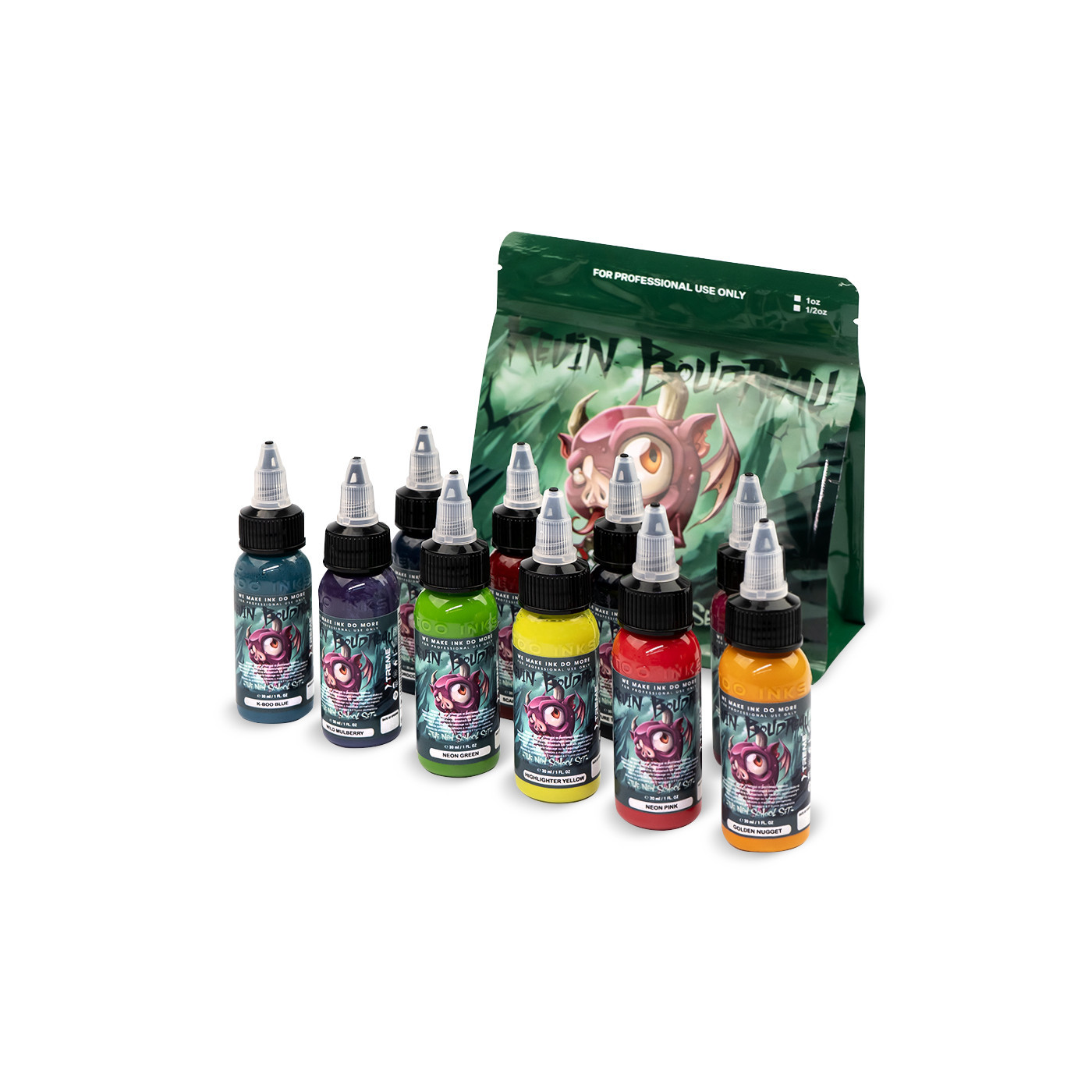 XTreme Ink - KEVIN BOUDREALU NEW SCHOOL SET 10x30ML (Reach Compliant) XTreme Ink - KEVIN BOUDREALU NEW SCHOOL SET 10x30ML (Reach Compliant)
