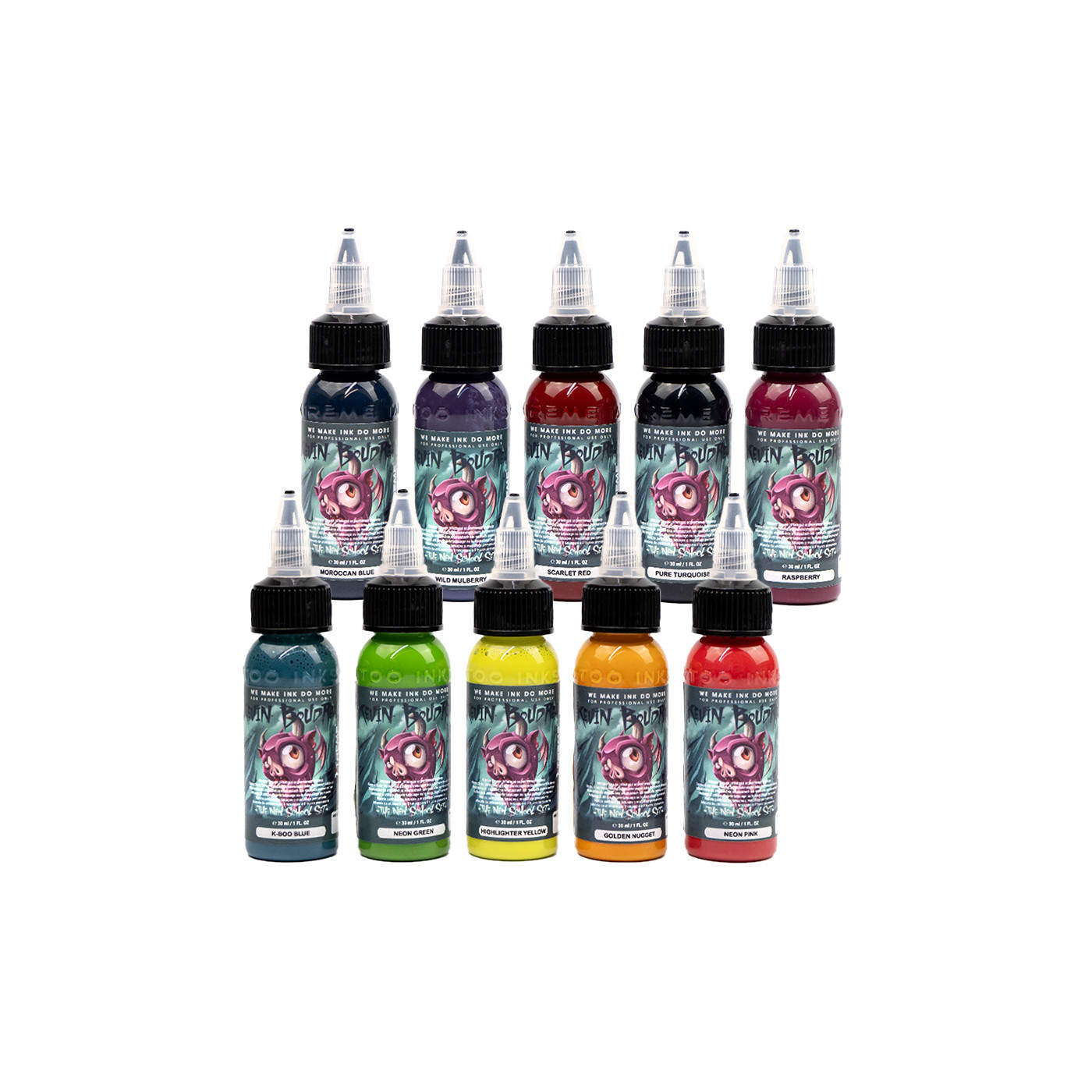 XTreme Ink - KEVIN BOUDREALU NEW SCHOOL SET 10x30ML (Reach Compliant) XTreme Ink - KEVIN BOUDREALU NEW SCHOOL SET 10x30ML (Reach Compliant)