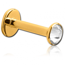 CRYSTAL DISC - EAR - GOLD