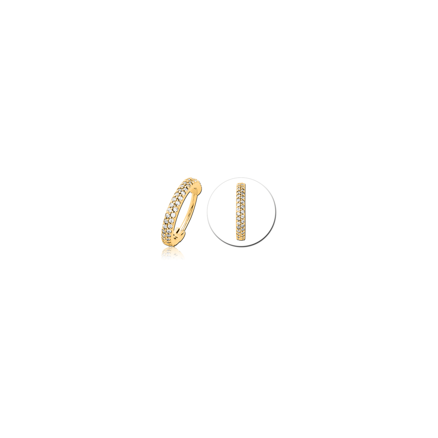 CRYSTAL CLICKER - EAR - GOLD CRYSTAL CLICKER - EAR - GOLD