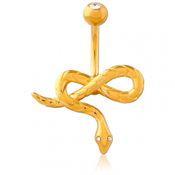 SNAKE - NAVEL EARRING - GOLD