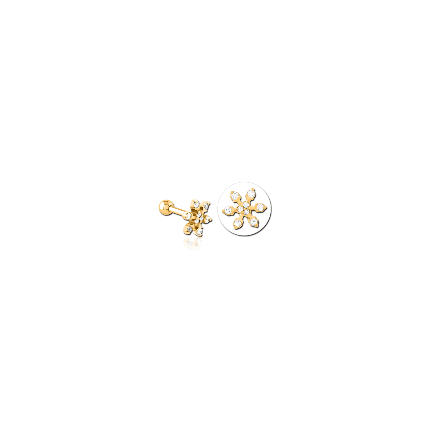 SNOWFLAKE - EAR - GOLD SNOWFLAKE - EAR - GOLD