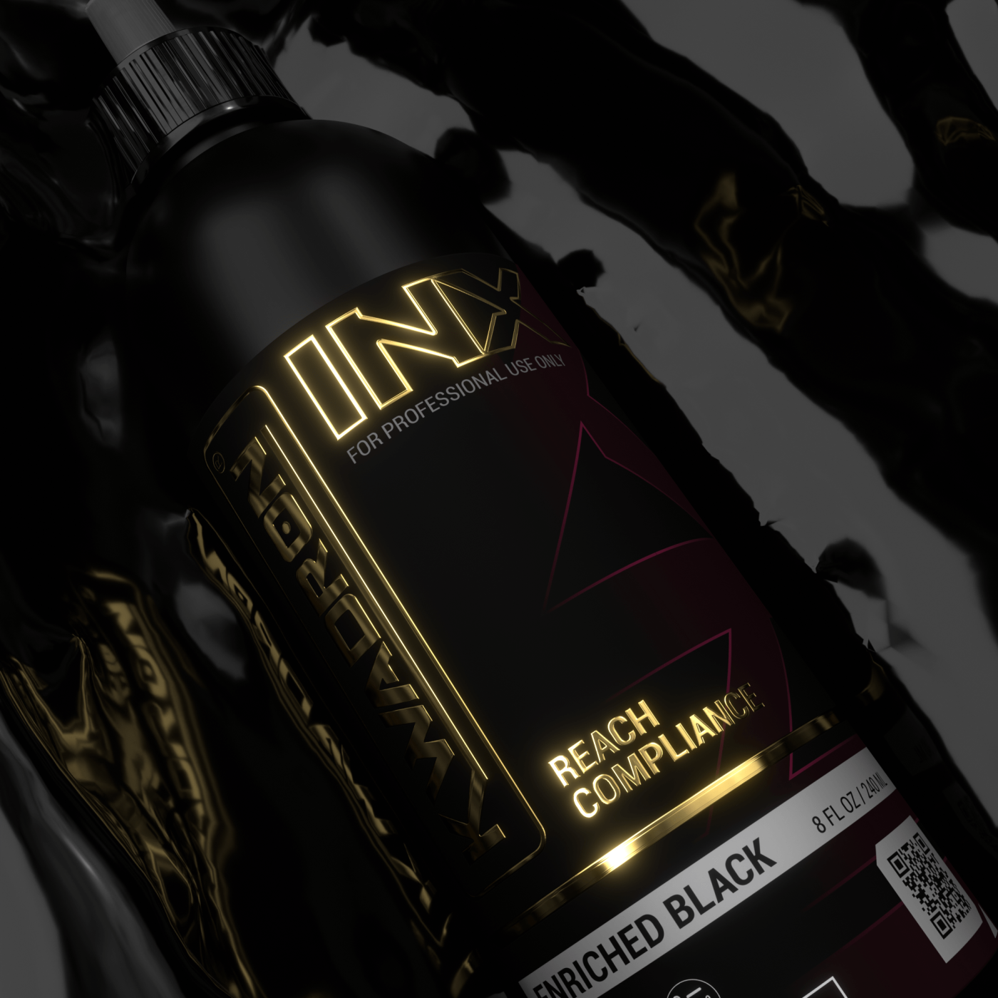 KWADRON INX Enriched Black - 120ml (Reach Compliant) KWADRON INX Enriched Black - 120ml (Reach Compliant)