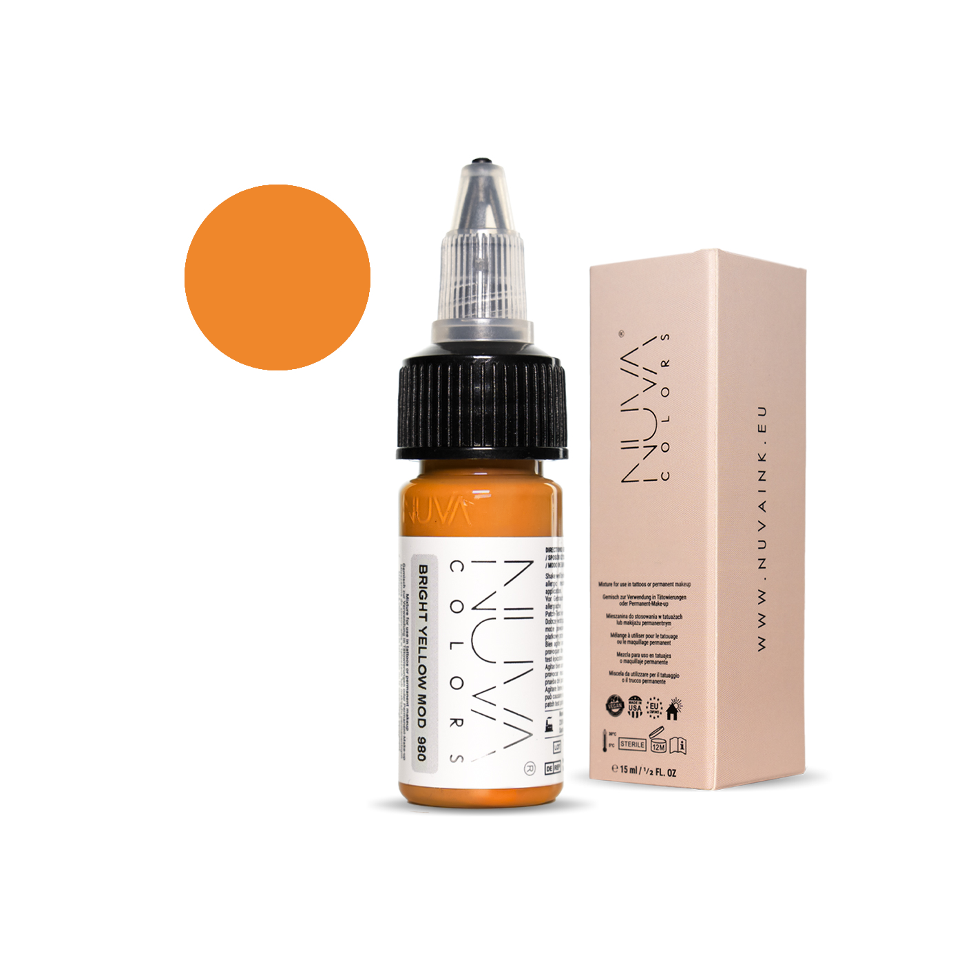 Nuva Colors - Modifier - 980 Bright Yellow Mod - 15ml (Reach Compliant)