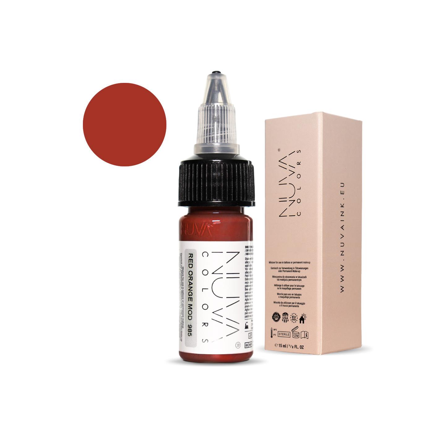 Nuva Colors - Modifier - 985 Red Orange Mod - 15ml (Reach Compliant) Nuva Colors - Modifier - 985 Red Orange Mod - 15ml (Reach Compliant)