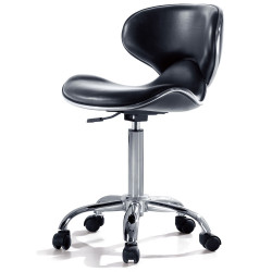 BUCKET Black rotary stool...