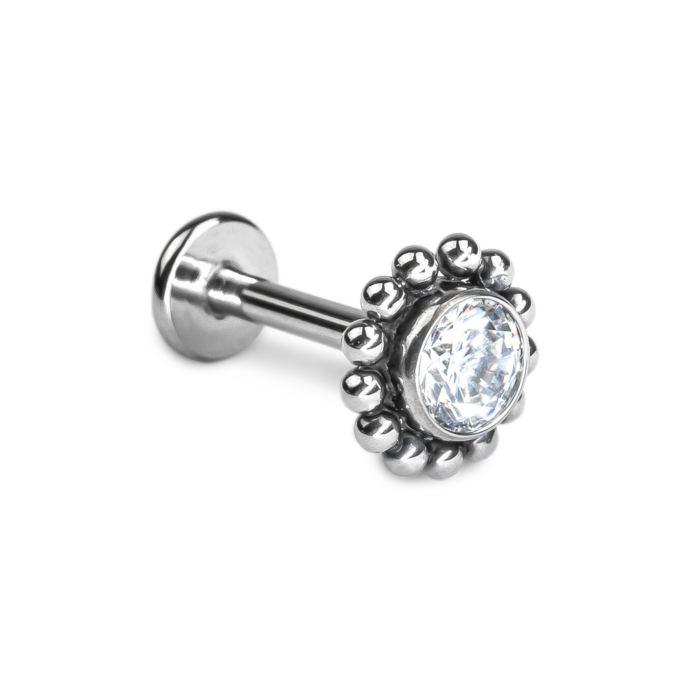 LABRET CRYSTAL WITH MINI BALLS LABRET CRYSTAL WITH MINI BALLS