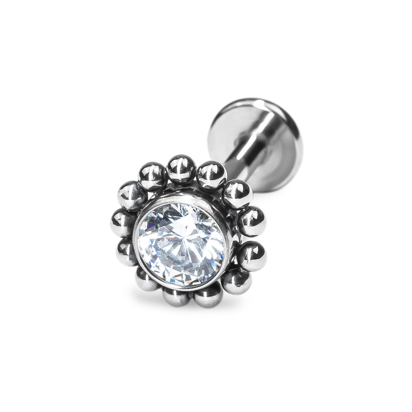 LABRET CRYSTAL WITH MINI BALLS LABRET CRYSTAL WITH MINI BALLS