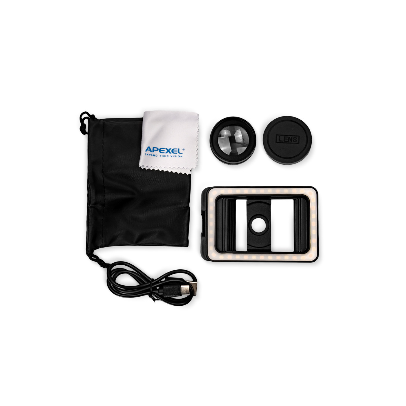 MACRO LENS AND LED LIGHT for Smartphone - FULL SET MACRO LENS AND LED LIGHT for Smartphone - FULL SET