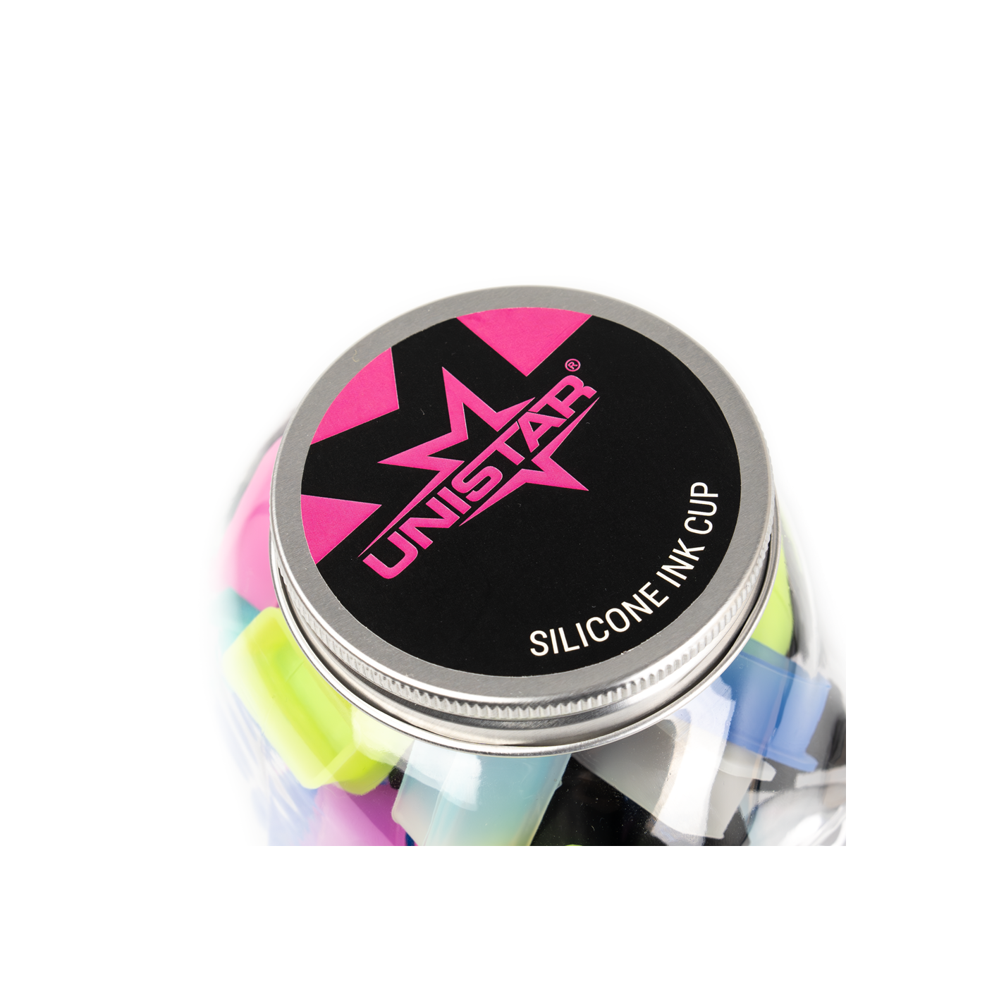 RECTANGLE Silicone Ink Cups in a Jar - 80pcs RECTANGLE Silicone Ink Cups in a Jar - 80pcs