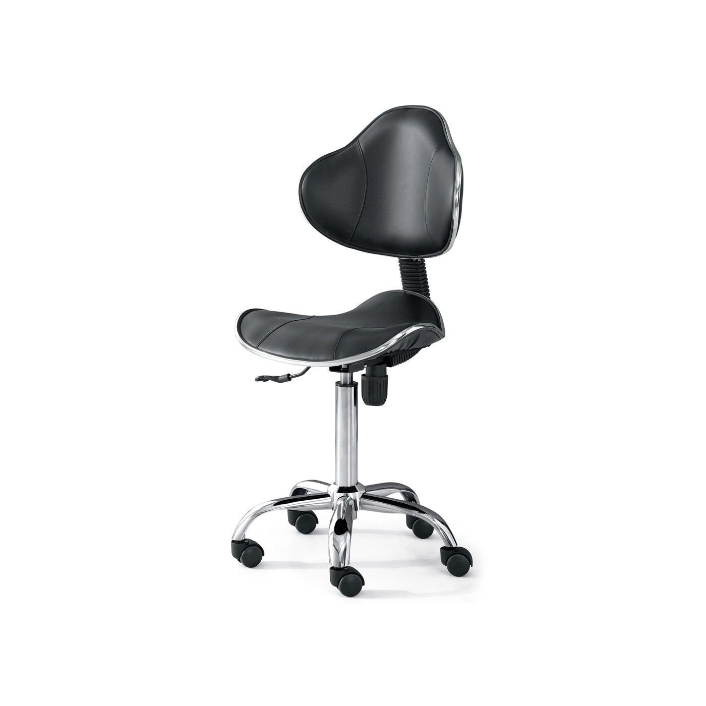 CHROMATIC taboret obrotowy z oparciem regulowanym CHROMATIC taboret obrotowy z oparciem regulowanym