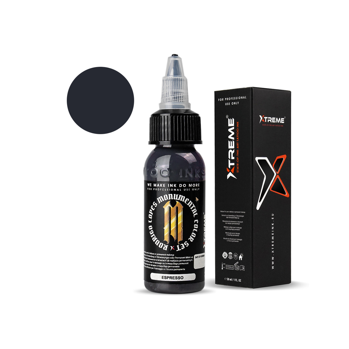 XTreme Ink - RODRIGO LOPES - Espresso - 30ml (Reach Compliant) XTreme Ink - RODRIGO LOPES - Espresso - 30ml (Reach Compliant)