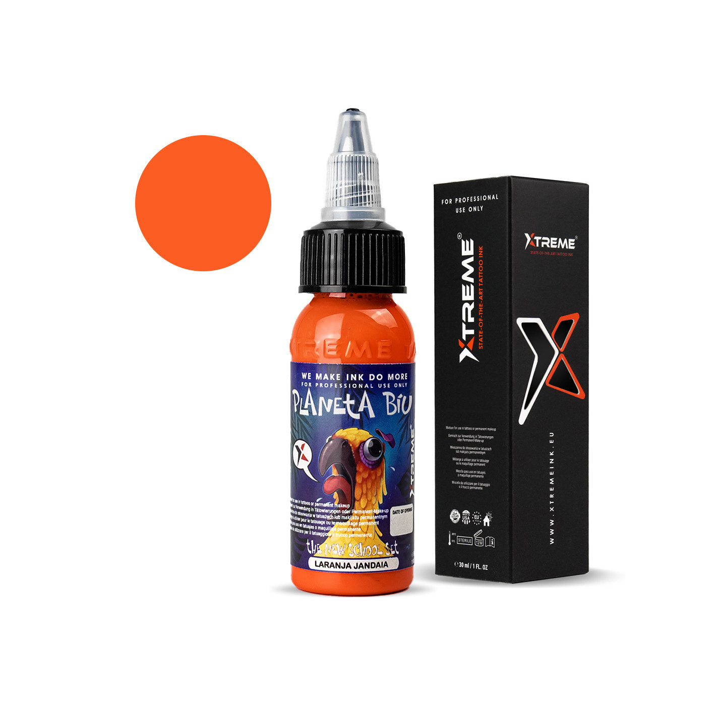 XTreme Ink - PLANETA BIU - Laranja Jandaia - 30ml (Reach Compliant) XTreme Ink - PLANETA BIU - Laranja Jandaia - 30ml (Reach Compliant)