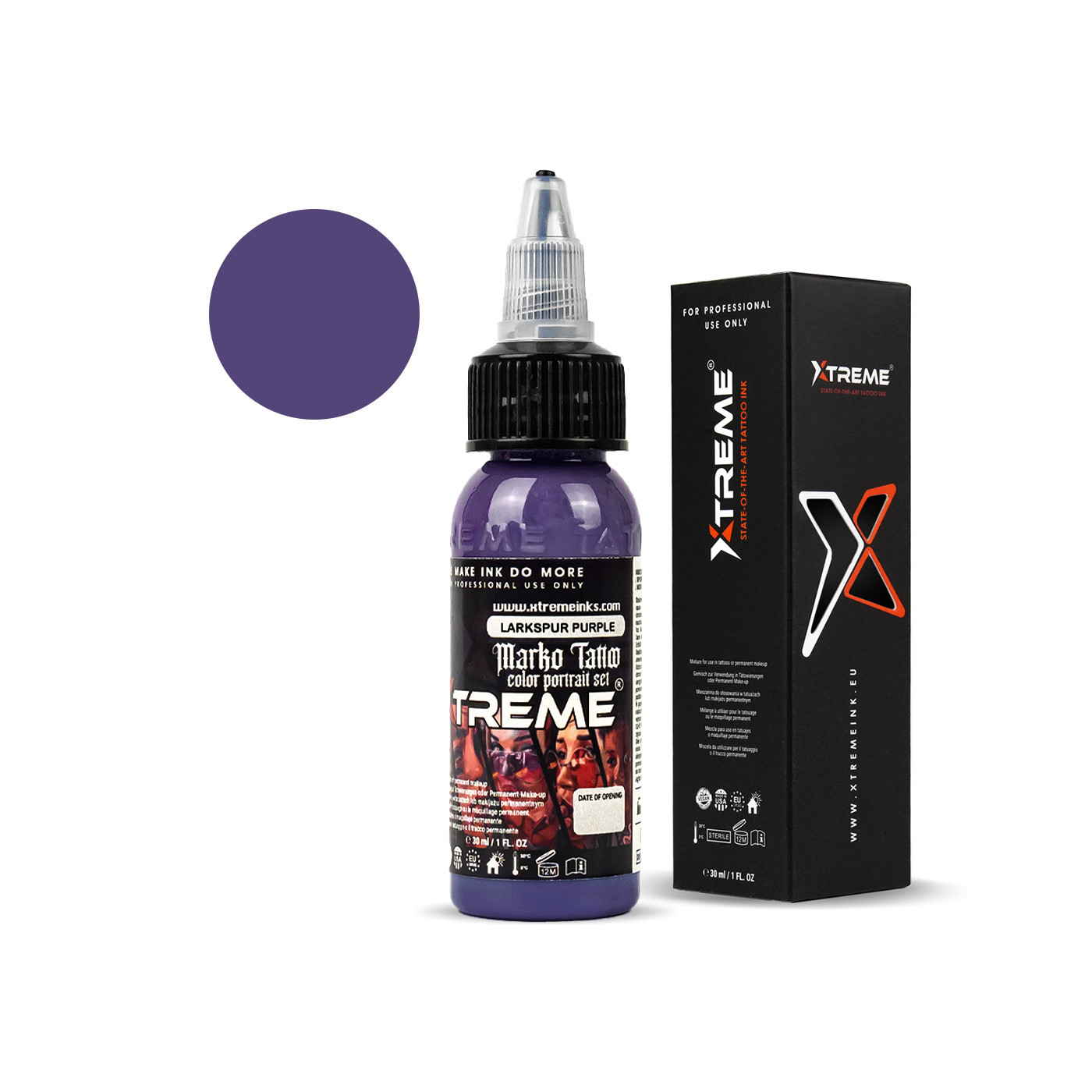 XTreme Ink - MARKO TATTOO - Larkspur Purple - 30ml (Reach Compliant) XTreme Ink - MARKO TATTOO - Larkspur Purple - 30ml (Reach Compliant)