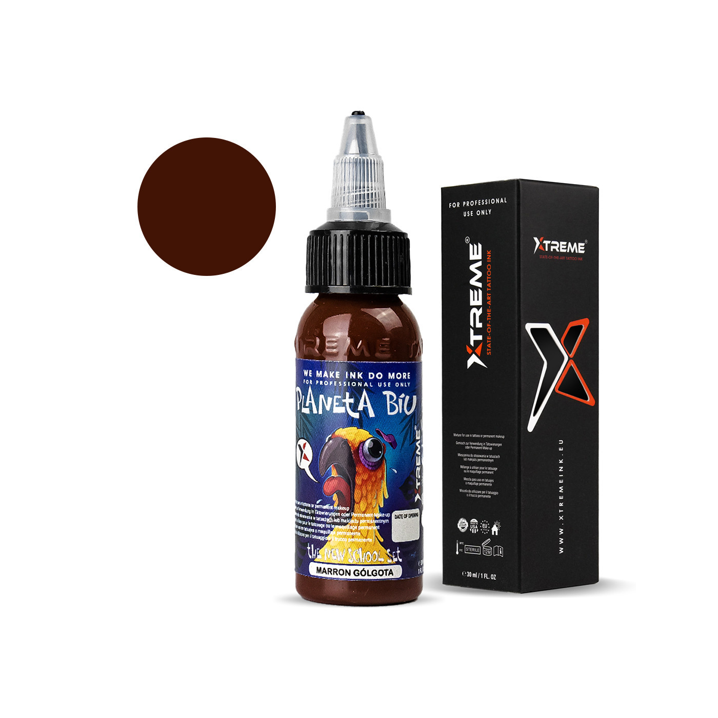 XTreme Ink - PLANETA BIU - Marron Golgota - 30ml (Reach Compliant) XTreme Ink - PLANETA BIU - Marron Golgota - 30ml (Reach Compliant)
