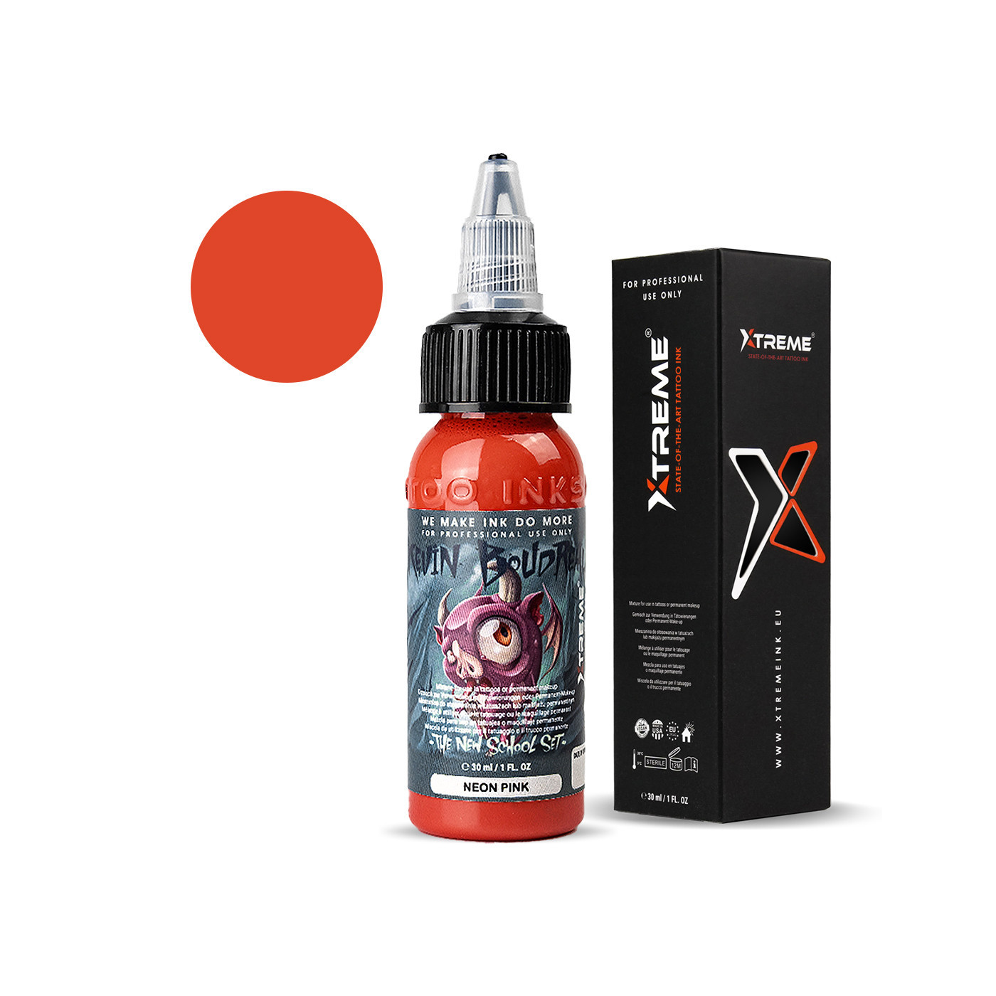 XTreme Ink - KEVIN BOUDREALU - Neon Pink  - 30ml (Reach Compliant)