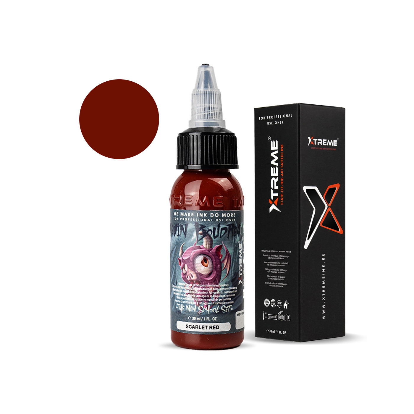XTreme Ink - KEVIN BOUDREALU - Scarlet Red - 30ml (Reach Compliant) XTreme Ink - KEVIN BOUDREALU - Scarlet Red - 30ml (Reach Compliant)