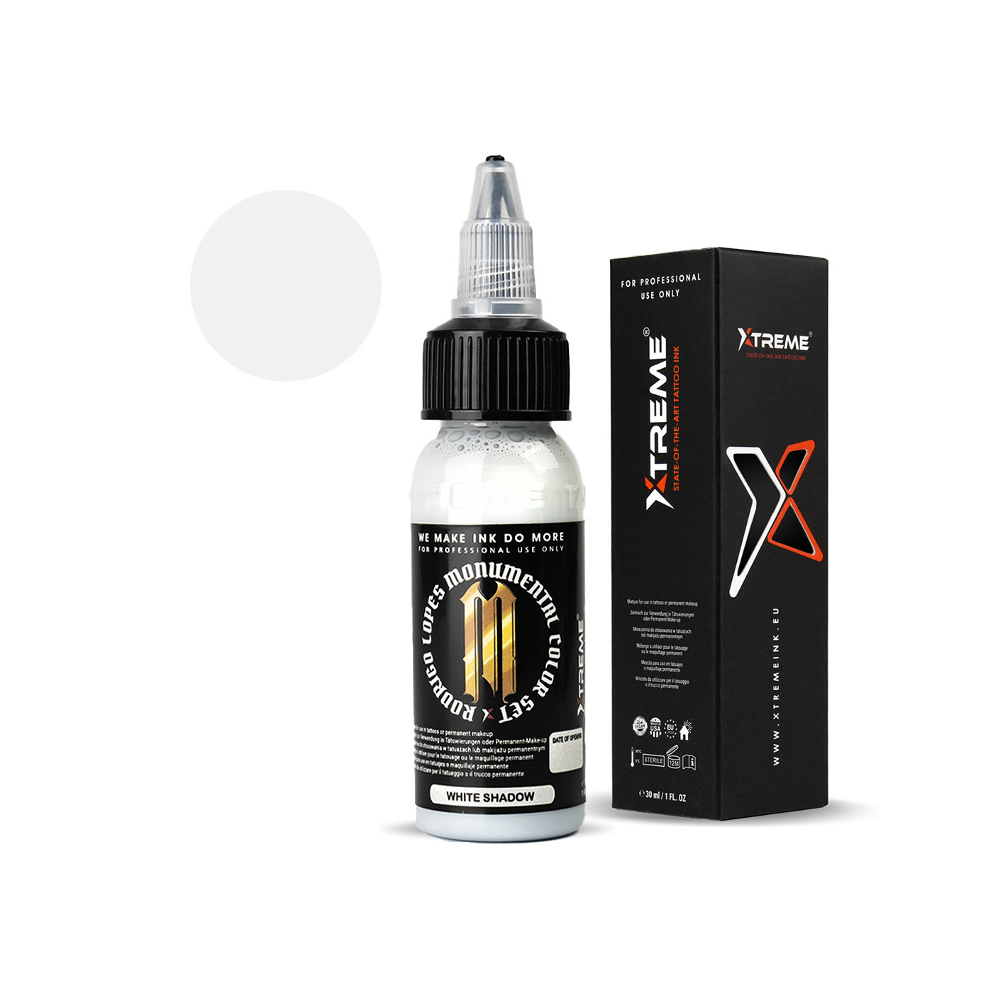 XTreme Ink - RODRIGO LOPES - White Shadow - 30ml (Reach Compliant) XTreme Ink - RODRIGO LOPES - White Shadow - 30ml (Reach Compliant)