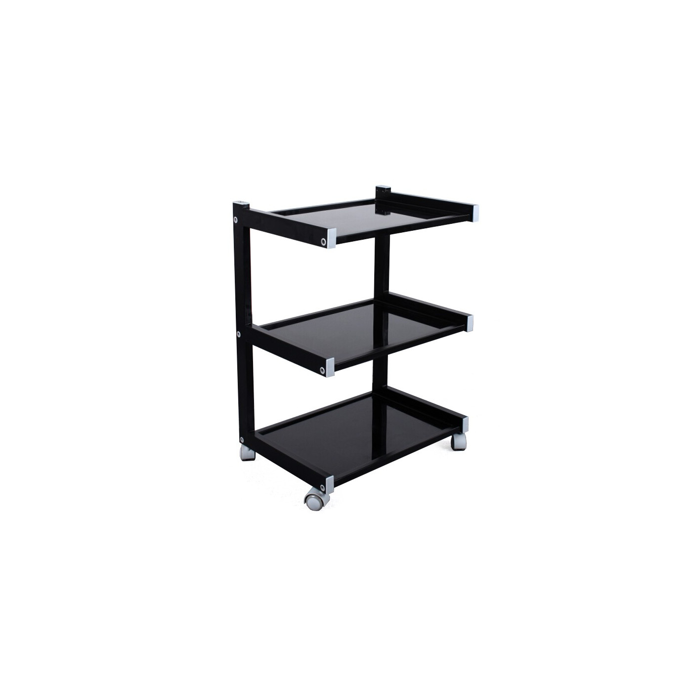 Stolik mobilny z 3 półkami HIGH-CLASS Black Stolik mobilny z 3 półkami HIGH-CLASS Black