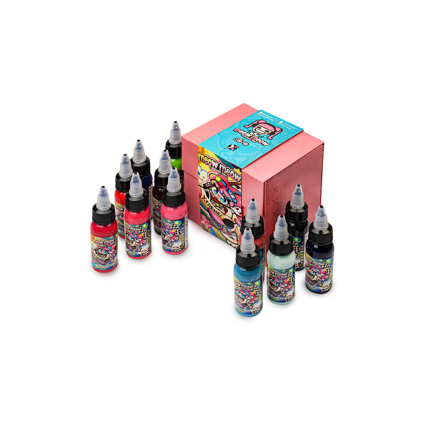 XTreme Ink - MEOW MEOW Cartoon Set  12x30ml (Reach Compliant)