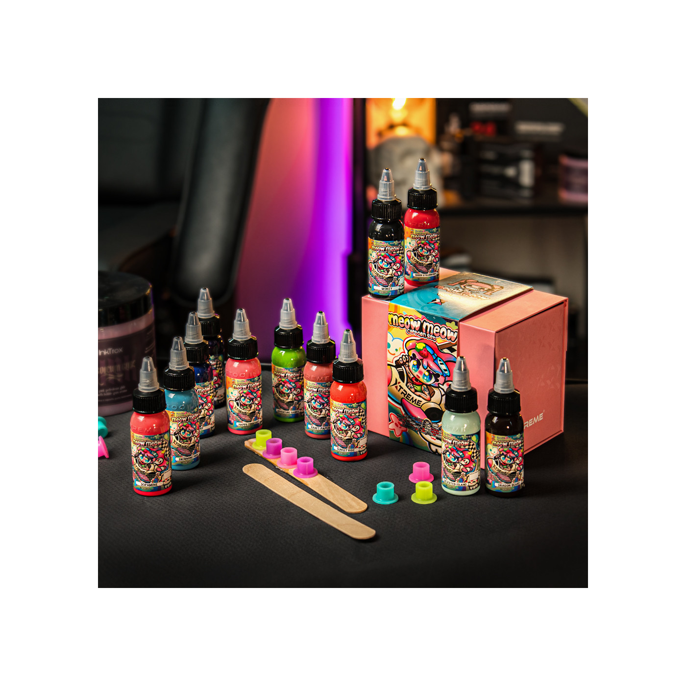 XTreme Ink - MEOW MEOW Cartoon Set  12x30ml (Reach Compliant)