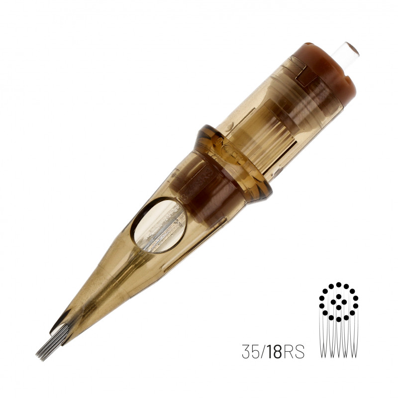KWADRON Cartridge System - 0.35mm RSMT - Round Shader - Medium Taper - 1pc KWADRON Cartridge System - 0.35mm RSMT - Round Shader - Medium Taper - 1pc