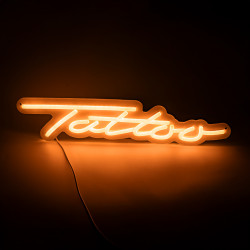 Neon Sign Tattoo Orange