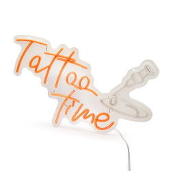 Neon Sign Tattoo Time Orange
