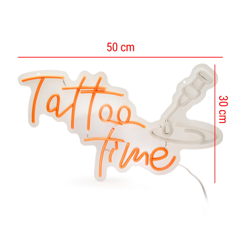 neon-tattoo-time-pomaranczowy